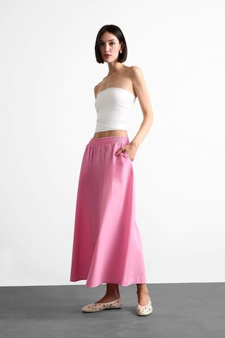 Defacto Esnek Belli Cepli Maxi Etek F7897ax25smpn113 Pembe