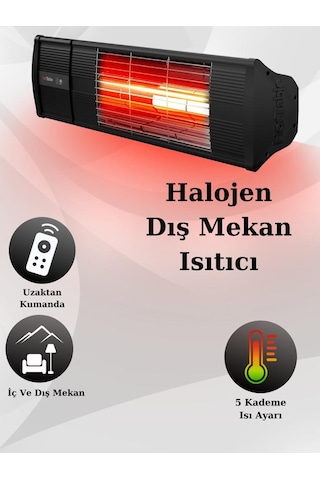 Hottable Supreme Plus 2000 W Uzaktan Kumandalı Isı Kademeli Infrared Dış Ortam Isıtıcı