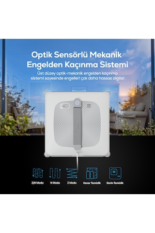 Xenon Smart Elo Pro 4000 PA Wifi X8682 Beyaz Cam Silme Robotu
