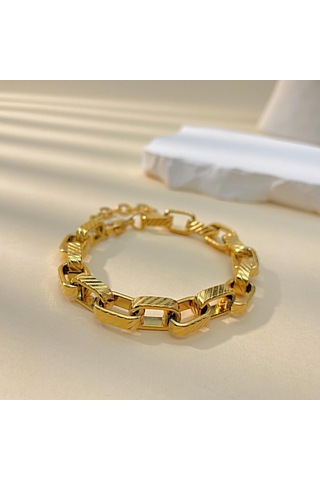 Gümüş Opk Moda Paslanmaz Çelik Bileklik Gümüş