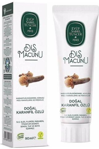 Eyüp Sabri Tuncer Doğal Karanfil Özlü Diş Macunu 90 ML Eyüp Sabri Tuncer Doğal Karanfil Özlü Diş Macunu 90 ML