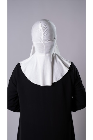 Hürrem Bone Krem Pratik Hazır Geçmeli Şal Şifon Kumaş Hijab Bone 3009 40