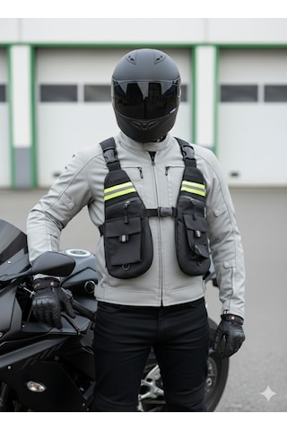 Motosiklet Ve Bisiklet Çok Cepli Yelekli Göğüs Çanta Lüx Motor Çantası Yeni Çok Renkli