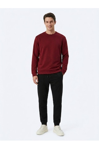 Kip Bordo Düz Sweatshırt