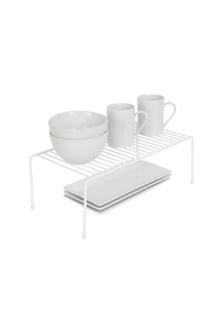 Tel Organizer Dolap Depolama Rafı 22x40cm Beyaz 6 Çok Renkli