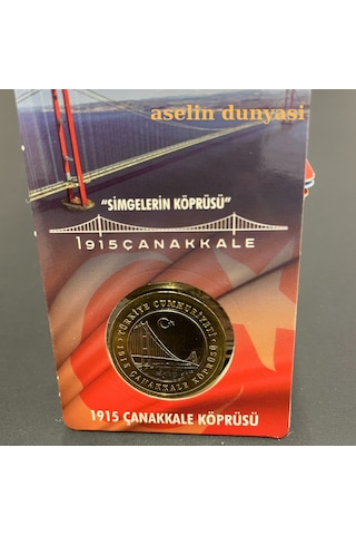 Resmi Darphane 1915 Çanakkale Köprüsü 1 Hatıra Para Ve Kiti Resmi Darphane 1915 Çanakkale Köprüsü 1 Hatıra Para Ve Kiti