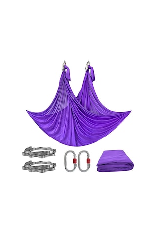 Özel Üretim Yfs-100 Purple Yoga Fly Set Mor Renk Vücut Seti Spor Aleti Kondisyon