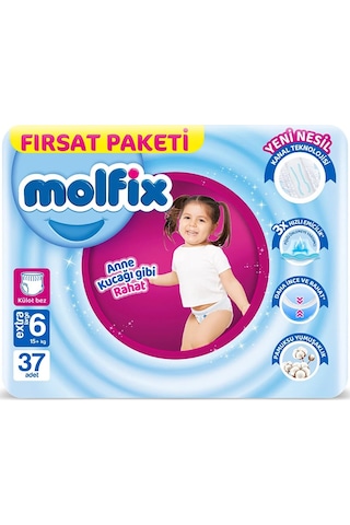 Molfix Külot Bebek Bezi Beden:6 15+kg Extra Large 74 Adet 2'li