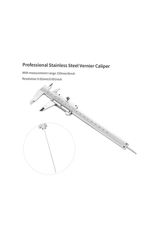Profesyonel Paslanmaz Çelik Vernier Kaliper 0-150mm Kayar Ölçüm Aracı İç Dış Derinlik Adım Mikrometre Ölçüm