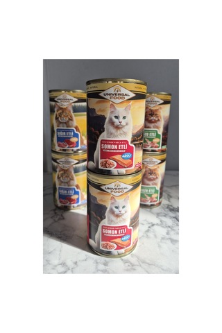 2x 400 Gr Somon Etli Parça Etli Soslu Yaş Kedi Maması