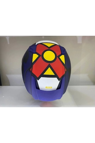 Mt Helmets Kask Revenge 2 Lıght B7 Motosiklet Kaskı Mavi - Sarı - Kırmızı
