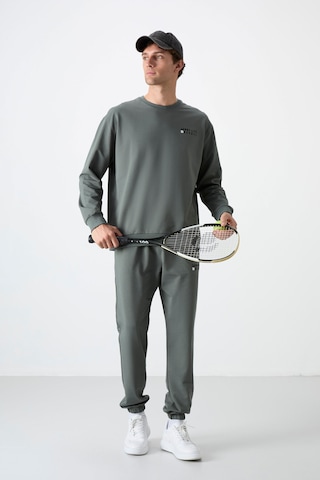 Tommy Life Çağla Casual O Yaka Lastik Paça Pamuklu Erkek Oversize Eşofman Takımı - 85120 Yeşil