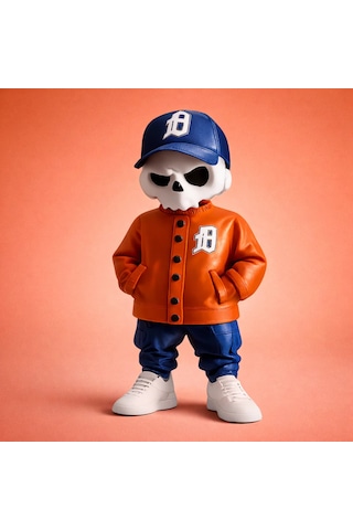 Kuru Kafa Old School Detroit Tigers Kombin Turuncu Özel Seri Koleksiyon Ürünü Oyuncak Figür