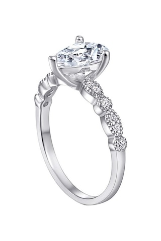 Soulader 925 Ayar Gümüş Su Damlası Yüzük, Zirkony Taşlı Şık Ve Zarif Kadın Yüzüğü, Lüks Moda Aksesuarı 19mm Gümüş