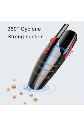 Createtech Uzunluğu: Tipi Taşınabilir Süpürge Siyah Led Kablolu Kablo Işıklı Güçlü Elektrikli El Araba 5m 120w Vz