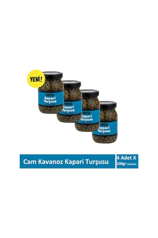 Kapari Turşusu 4 Kavanoz X 100 Gr Süzülmüş Ağırlık