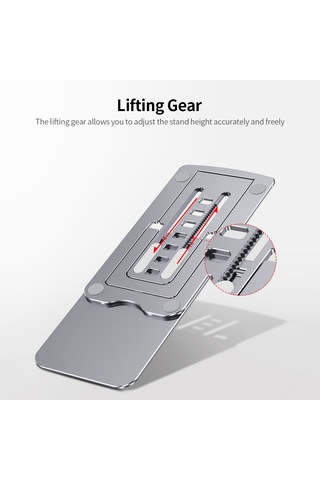Geeroyoo 7 Kademeli Ayarlanabilir Katlanabilir Alüminyum Telefon Ve Tablet Desteği - Gri