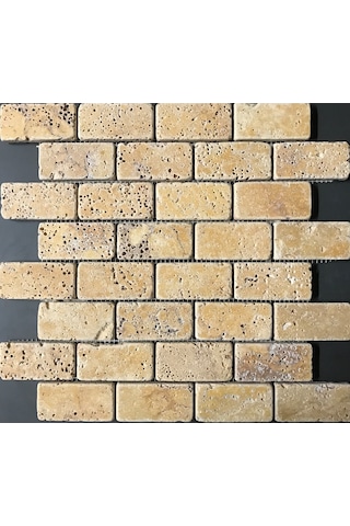 Kale Carena Gold Midi Tuğla Dizimi Doğaltaş Fileli (60Rgd029)