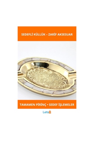 Zarif Pirinç Sedefli Küllük 1 Adet