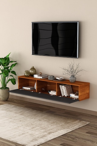 Asra Trend Tv Ünitesi T-27 %100 MDF Duvara Monte Tv Sehpası Beyaz - Petra