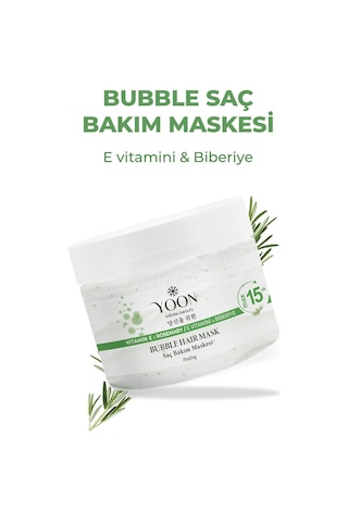 Yoon E Vitamin & Peeling Etkili Biberiye Saç Maskesi 2 x 250 ML