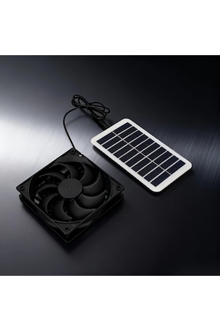 Elmpaly Güneş Panelli Fan Seti Termal İzolasyonlu Taşınabilir Soğutma Sistemi Seralar Çadırlar Kümesler