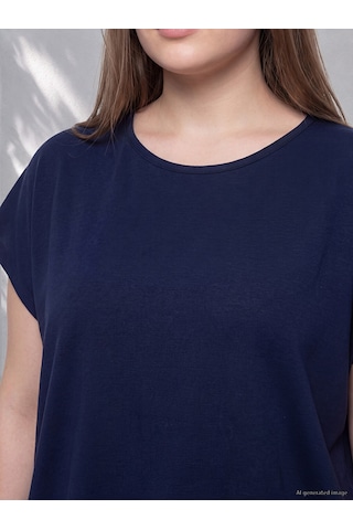 Lcwaıkıkı Curve Lacivert Büyük Beden Oversize Bluz