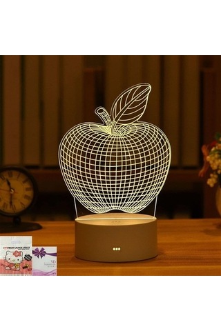 Szypzstore 1 Adet Romantik Aşk 3d Akrilik Ev Için Led Lamba Çocuk Gece Lambası Masa Lambası Doğum Günü Partisi Dekoru Sevgililer Günü Başucu Lambası 7cw8s2 Siyah