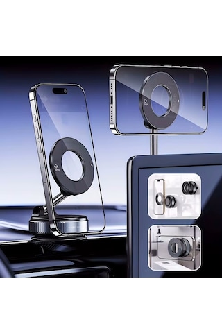 K007 Vakumlu Manyetik 360 Dönen Çok Amaçlı Araç Telefon Tutucu -