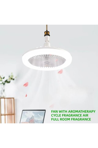 Yeni Tam Ev Fan Işığı Yatak Odası Küçük Restoran Sessiz Büyük Beyaz