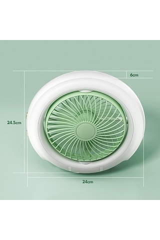 Gece Lambası Masaüstü Katlanır Fan Açık Hava Kamp Asma Mini Fan, Renk: Turuncu Temel