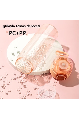 Tuomeng Yeni Büyük Kapasiteli Taşınabilir Plastik Su Bardağı Uzay Bardağı Zıplayan Kapak Düz İçme Bardağı 680 Ml Mavi