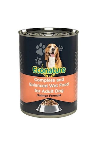 Econature Somon Etli Konserve Yetişkin Köpek Maması 12 x 400 G