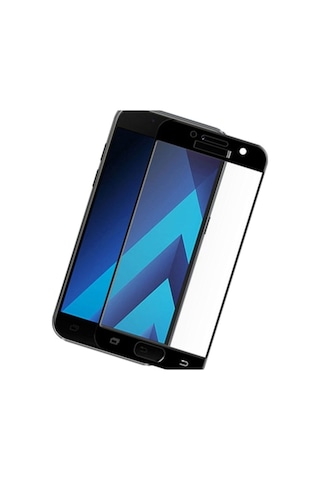 Samsung Uyumlu Galaxy A5 2017 Siyah Tam Kaplayan Ekran Koruyucu Cam