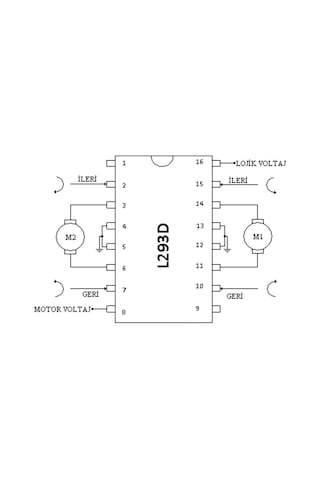 L293d Motor Sürücü Entegresi Dip-16