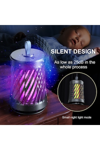 Singree "usb Şarjlı Sivrisinek Öldürücü Lamba - 360 Elektrikli Tuzak İle Etkili Koruma"