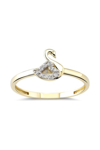 Kuğu Figürlü Altın Yüzük Yzma.107.04