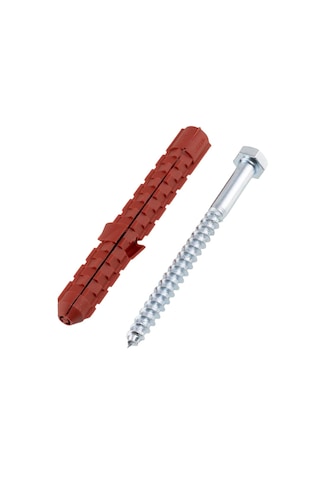 Delikli Tuğla Gaz Beton İçin 4adet 10mm Dübel Seti Altıgen Başlı Vida Metal Sabitleme 10mm