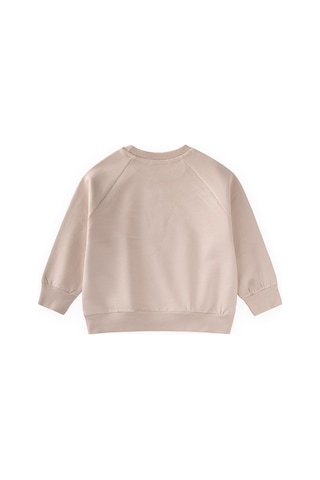 Cigit Ağaç Baskılı Sweatshirt 1-7 Yaş Kum Kum Rengi