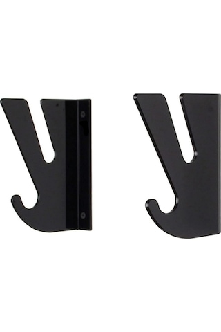 Lemestar Akrilik Kaykay Duvar Tutucusu, 3 Kg Yük Kapasitesi Ve Depolama Kancaları İle Kaykay Dahil Değil Siyah