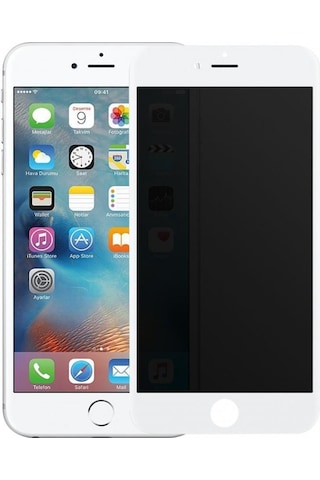 Bi 2,5d Prıvacy Super Glass Apple Uyumlu iPhone 7/8/se Beyaz Ek