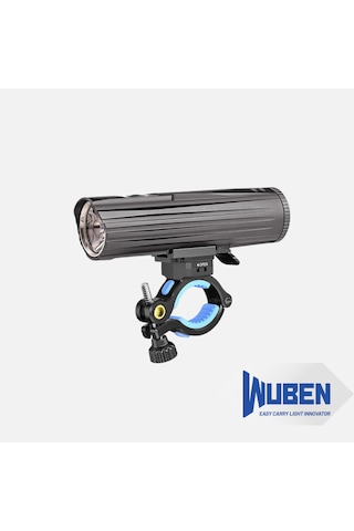 Wuben B2 1300 Lümen Şarj Edilebilir Bisiklet Led Ön Farı - Type-c & Powerbank Özellikli Alüminyum Gövde Bisiklet Işığı Siyah