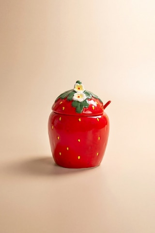 Karaca Strawberry Şekerlik 350 Ml Kırmızı