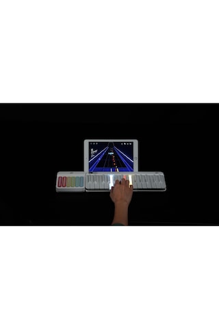 Popupiano Akıllı Taşınabilir Dijital Piyano - Uygulama Destekli Eğitici Müzik Aleti Çocuk - Yetişkin Beyaz