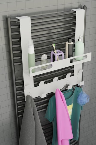Risingmaber Beyaz Raflı Havlupan Askısı Banyo Petek Askısı Ve Raflı Havlu Askılığı, Banyo Peteği Askılığı Diğer
