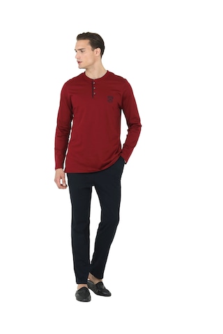 D's Damat Ds Damat Regular Fit Cotton Pijama Takımı Bordo Ds501005 R037 Bordo