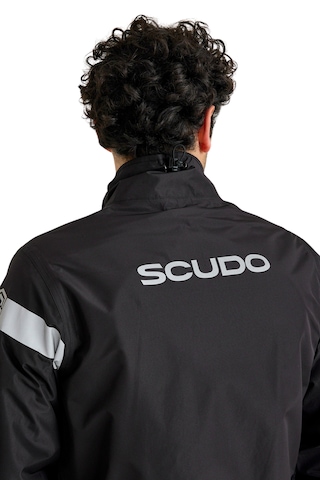 Scudo Peru Siyah Üst Motosiklet Yağmurluğu - L