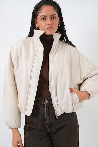 Bigdart Kadın Oversize Bomber Şişme Mont 5124 - Ekru