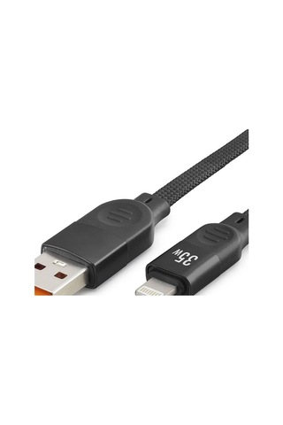 Usb Lightning Şarj Ve Data Kablosu 35w 1 M Örgülü Siyah Nd1152 Evimdeyokyok