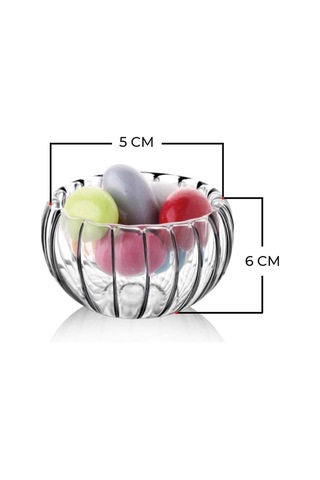 Çift Cidarlı 2 Li Optikli-çizgili-fitilli Mini Sosluk Drajelik Lokumluk 4425 Şeffaf